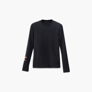 Koszulki Męskie Reebok Victoria Beckham Long Sleeve Czarne PL 47EAUFW